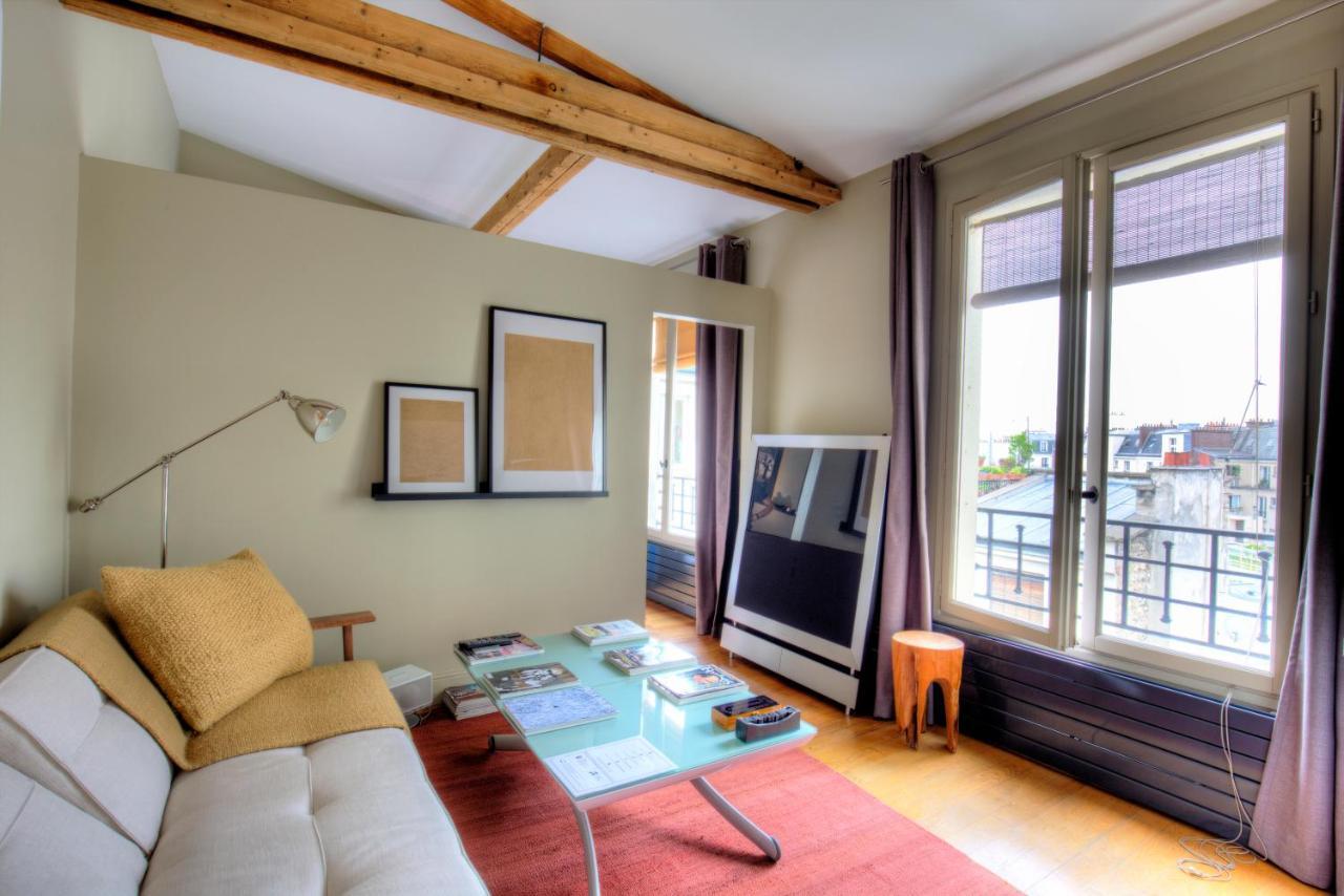 Atelier, Dernier Etage Bail Mobilite Centre Paris Appartement Buitenkant foto